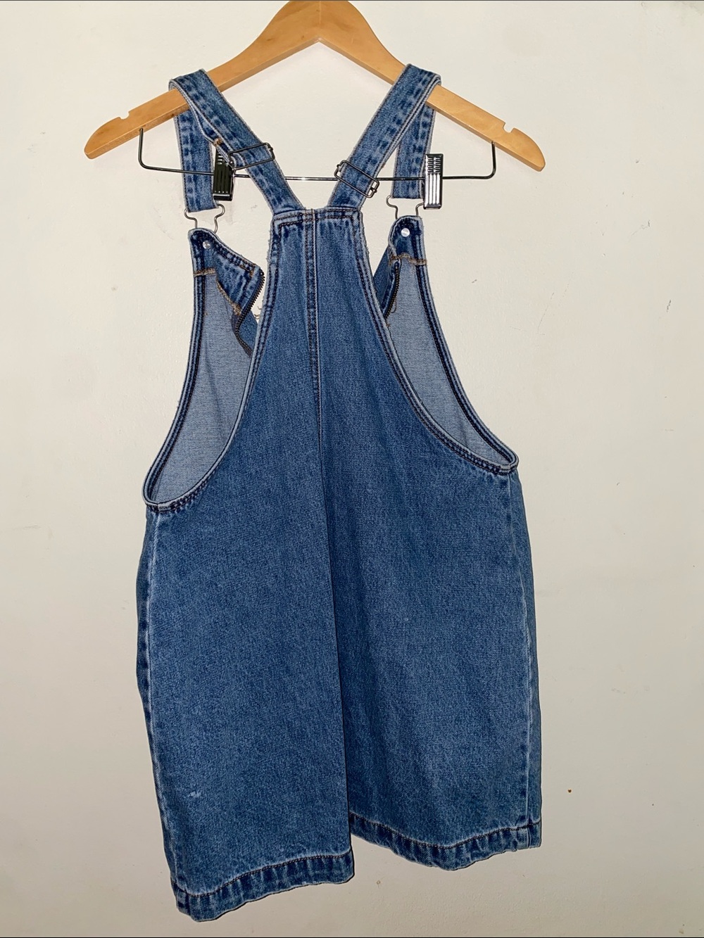 wild fable Light Blue Denim Pinafore Dress with Front Zip - Picture 4 of 4